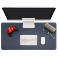 Miniatyrbillede 1 af 5: PU Læder Skrivebordsmatte, Udvidet Mussemåtte, Vandafvisende Skrivebordsbeskytter, Ultratynd Stor Laptop Tastaturmatte (Mørkeblå), Ensidig 90*45cm