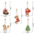 Miniatyrbild 5 av 5: 5 st 5d diamantmålning nyckelring dubbelsidig diamant jul