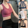 Miniatyrbild 2 av 8: Mesh ytterkläder plus size sport och fitness bh - Blå M