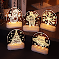 Miniatyrbillede 3 af 5: Julevindueslys Dekorationer, Juledekoration, Jule-Sengelamper Festlig Soveværelses Dekoration - Julemanden