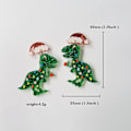 Pikkukuva 5 / 6: 4 kpl joulujouluhattu alpakka dinosaurukset joulukuusi kaktus