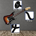 Miniatyrbild 2 av 5: Väggmonterad gitarrhängare
