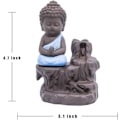 Miniatyrbillede 2 af 5: Røgelse Brænder Tilbageflow Tårn Keramisk Kegle Stang Sæde Buddha Munk