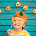 Miniatyrbillede 4 af 5: Rabat på Halloween-pandebånd - Sæt med 2 græskarhat-pandebånd til