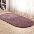 Pikkukuva 1 / 5: Soikea paksu pehmeä matto olohuoneeseen makuuhuoneeseen - Violetti-harmaa 80*200cm
