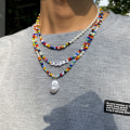 Miniatyrbilde 4 av 5: Boho chic alien bead letter multilayer kombinert stablet slitasje menn