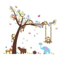 ElecMotive Cartoon Forest Animal Monkey Owls Hedgehog Tree Swing