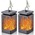 Miniatyrbillede 1 af 5: Solcelledrevne lanternelys med dansende flamme, vandtætte udendørs hængelamper