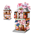 Miniatyrbilde 1 av 6: Japanske Gatebutikk-Klosser, Mini DIY Byggeklosser Modell Byggeleke (Kimonobutikk)
