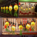 Miniatyrbilde 4 av 5: Halloween-dekorasjon LED-lys blinkende lys stjerneformet spøkelse fes