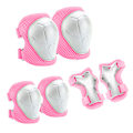Miniatyrbild 1 av 6: Barn skyddsutrustning set knäskydd för barn 3-14 år (6PCS) Pink and white