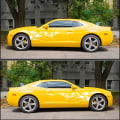 Miniatyrbillede 4 af 5: 2 stk. 103'' Universal Flame Graphics Bil Auto Karosseri Side Sticker White