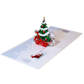 Miniatyrbild 3 av 5: 5 st Färgtryck Jul Gratulationskort 3D Julgran Dekoration