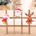 Miniatyrbilde 4 av 6: 6 stk juledekorasjoner juletre liten snømann anheng