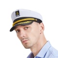 Miniatyrbilde 4 av 5: Marineblå Admiral-stil Hat - Justerbar