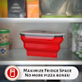 Miniatyrbillede 3 af 5: Genanvendelig pizzabox med 5 mikrobølgeegnede serveringsbakker