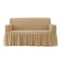 Miniatyrbillede 1 af 5: Nemt monteret sofaovertræk Universal Høj Stræk Holdbar Møbelbeskytter med Skørt (Mørk Ris), 2-4 Sæder 140-185cm