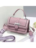 Färgblocks Crossbody-väskor för kvinnor Läder Axelväskor Söta Handväskor Crossbody-väska - Lila Purple