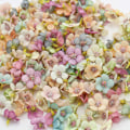 Miniatyrbillede 3 af 5: 200 stk. 2,5 cm bryllup silke små blomst DIY materiale håndlavet