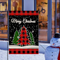 Miniatyrbild 2 av 4: Julgransträdgård Flagga 12x18 Tum Dubbelsidig Liten Vinter