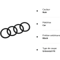 Pikkukuva 3 / 4: Audi Rings Black Edition -emblem Blackline -logo musta 27,3 cm