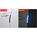 Miniatyrbillede 3 af 5: 4 stk. 3D Super Sølv Reflekterende Stickers Sort Ægte Carbon Fiber