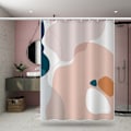 Pikkukuva 3 / 5: Boho Modern Fabric Shower Curtain Mid Century Abstract Mountain