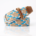 Miniatyrbillede 1 af 8: Moderne elastiske lærredsseler til mænd og kvinder, 20 farver khaki&light blue