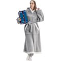 Miniatyrbillede 4 af 5: Oversized bærbar tæppehættetrøje, Sherpa fleece lang sweatshirt
