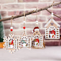 Miniatyrbillede 3 af 5: 1 stk. Træ Julepynt Kreativt Vindue Åbning Nisse