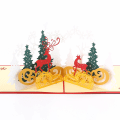 Miniatyrbillede 1 af 5: 3D julekort, pop-up julekort, foldet tredimensionelt