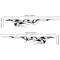 Miniatyrbillede 2 af 5: 2 stk. 103'' Universal Flame Graphics Bil Auto Karosseri Side Sticker black