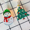 Miniatyrbild 3 av 5: LED Jultomte Snögubbe Ljusslinga Krycka Julgran Stri