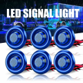 Miniatyrbilde 2 av 5: 10x 3/4\" Kule Rund LED Blå Sidemarkering Lys Tilhenger Truck