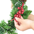 Miniatyrbilde 4 av 4: 14 stk glitrende bærstengler til jul, 23 cm juletre, D