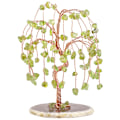 Miniatyrbilde 1 av 4: Ametsyst Krystalltre for Hjemmekontor Dekor, Naturlig Agat Skive Geode Base Bonsai Lykke Penge Tre for Velstand og Lykke - Peridot