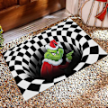 Miniatyrbillede 4 af 5: Illusion Dørmåtte, Skridsikker Dørmåtte Juledekoration, 3D Visu