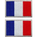 Miniatyrbild 5 av 5: 10 Militärlappar - 8 x 5 cm - Set med 2 flaggor att sy på