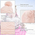 Miniatyrbillede 3 af 7: Toddler Earflap Beanies og Halstørklæder Strikkede Pige Tykke Varme Pompom