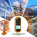 Miniatyrbillede 3 af 7: Håndholdt anemometer, letvægts digital vindhastighedsmåler, Win
