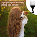 Miniatyrbild 3 av 5: 2 st antistatisk afrokam afrohårborste breda tänder afrokam
