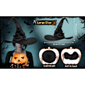 Miniatyrbillede 2 af 5: Halloween heksehat sort stor flæset heksehat dame Hallow
