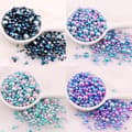 400 stycken runda glaspärlor pärlemorpärlor - 6 mm