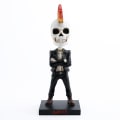 Miniatyrbillede 1 af 5: Skelet Hoved Rystende Hoved Dukke Ornament Figur Bil Rystende H