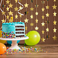 Miniatyrbillede 5 af 5: 10 stk. 130 fod guld stjerne guirlande hængende glitter papir banner st
