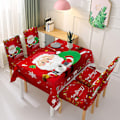Miniatyrbilde 1 av 4: Juleborddekke og stolsekk - Juledekorasjon Elastisk endelstolssekk absorberende duk Tablecloth 140*140cm