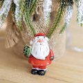Miniatyrbillede 7 af 7: 4 stk. Resin Julemand Bordplade Showcase Smuk Tegneserie Dukke Sce