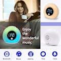 Pikkukuva 5 / 5: Bluetooth-kaiutinherätyskello LED-tunnelmavalolla, yövalo A