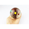 Miniatyrbilde 3 av 5: 3D krystallkule med solsystemmodell og LED-lampebase, 80 mm