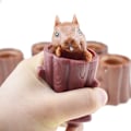 Miniatyrbilde 3 av 6: Ekornskopp i silikon, 3 stk ekornleke, barnas ekornkopp